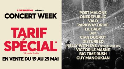 Concert Week Live Nation : des centaines de billets à prix réduits jusqu'à dimanche !