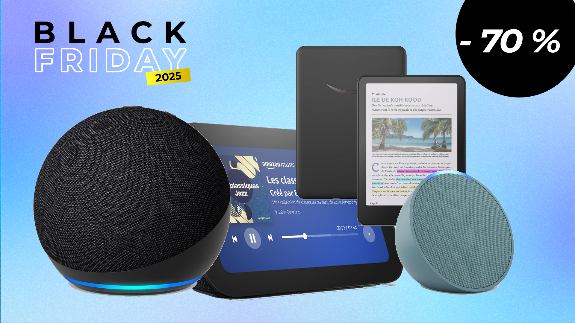 Black Friday Amazon : les meilleures promotions sur les appareils Echo, Fire TV et Kindle