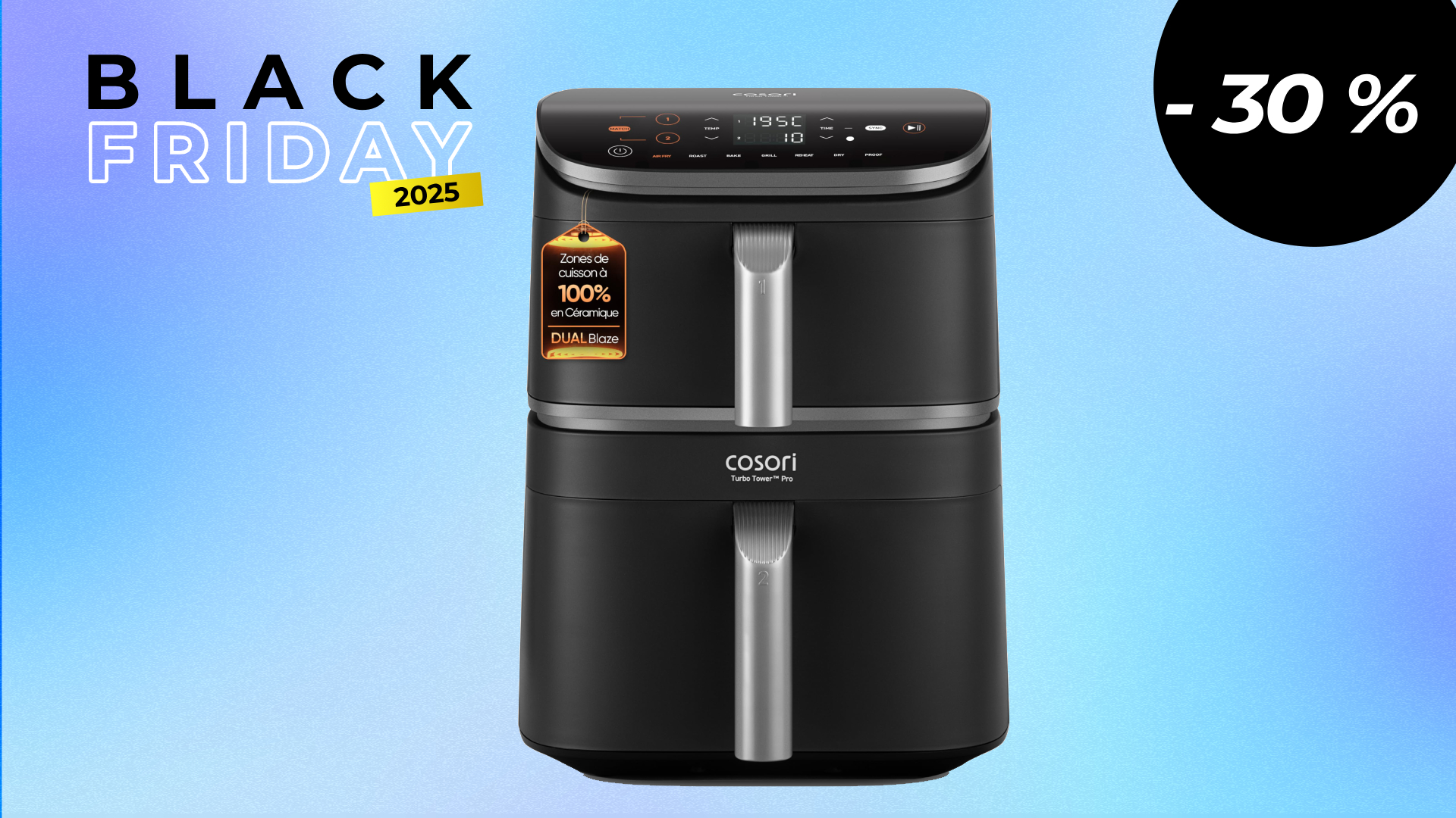 Cosori Air Fryer Turbo Tower : l’affaire à ne pas manquer pour le Black Friday