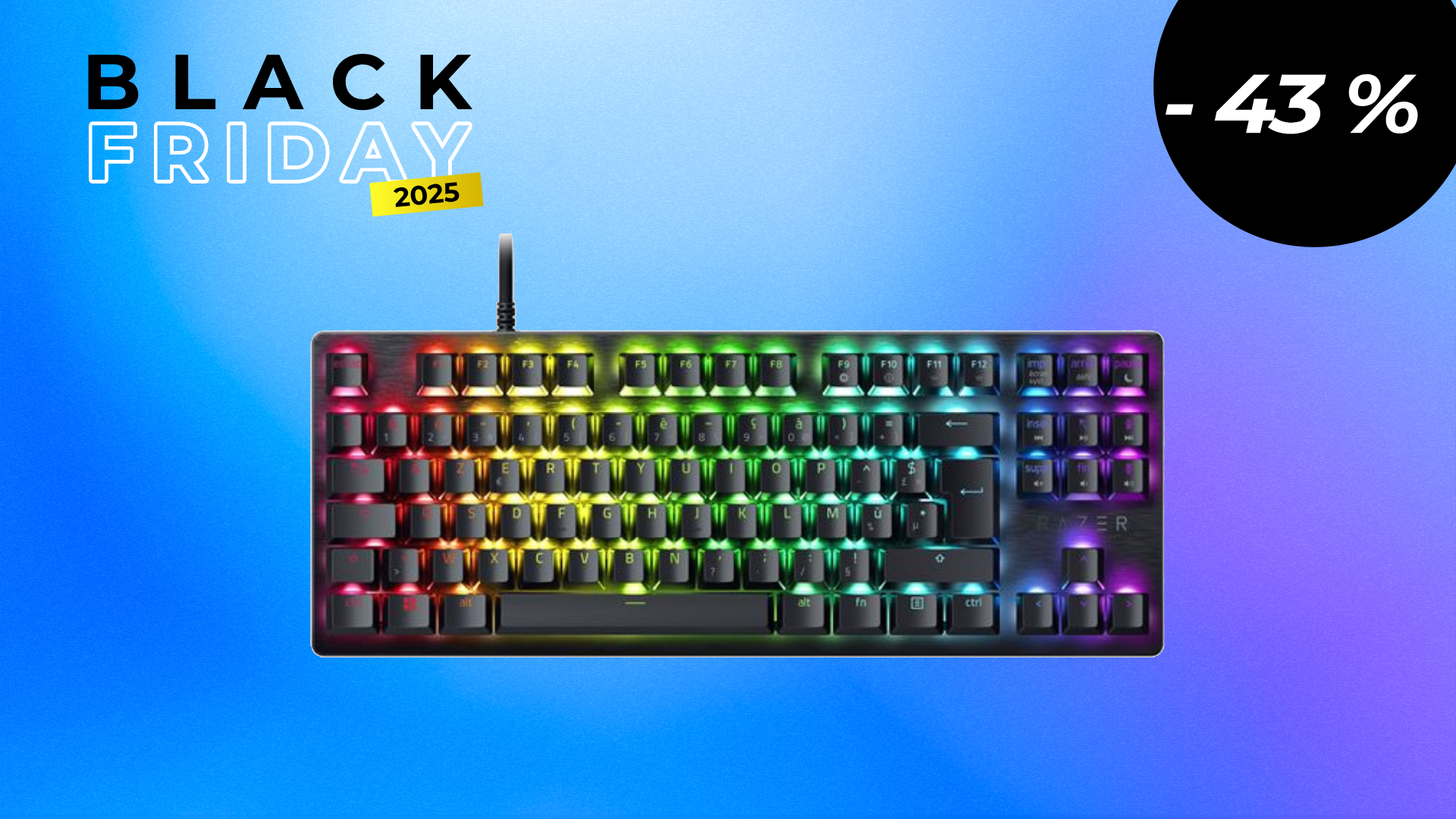 Razer Huntsman V3 X TKL : le clavier gaming ultra-réactif à petit prix pour le Black Friday